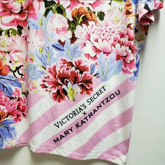 VS Victorias Secret x Mary Katrantzou designer floral womens small shirt top - Picture 3 of 5
